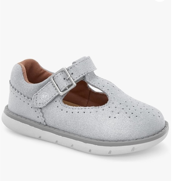 Stride Rite Nell Silver Mary Jane Flat - Picture 2 of 15